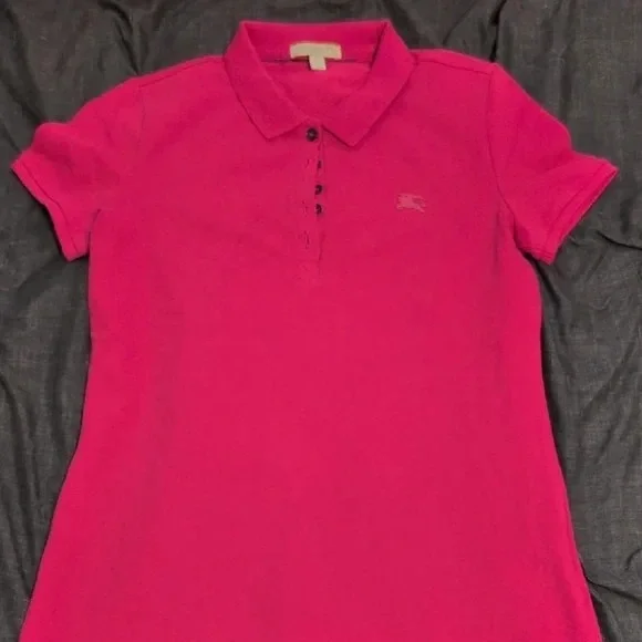 Authentic Pink BURBERRY Polo Shirt Womens Size S (690.00 Retail) - Picture 1 of 1